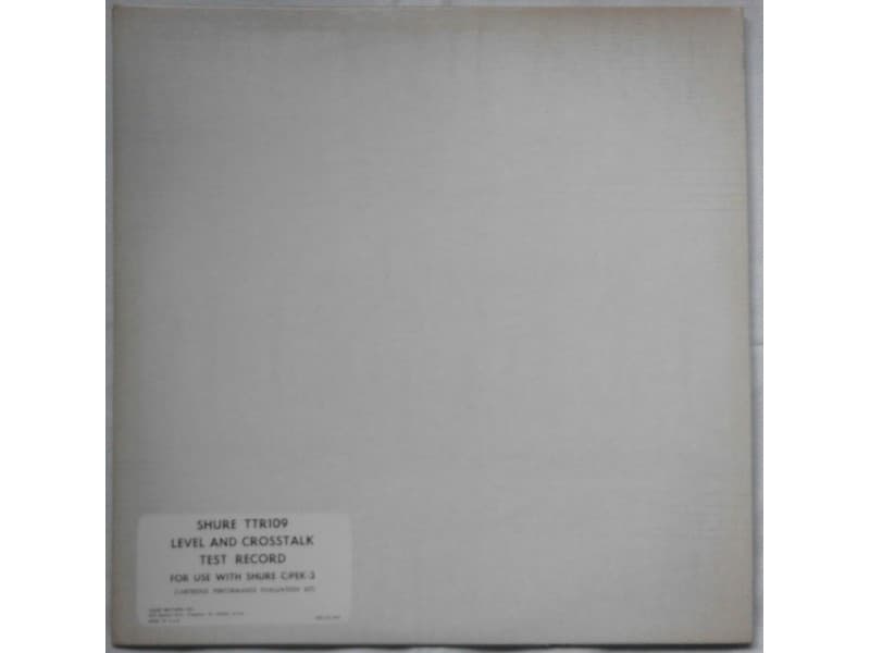 NO ARTIST — Level And Crosstalk Test Record