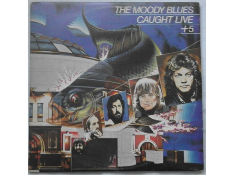 THE MOODY BLUES — 2LP CAUGHT LIVE + 5