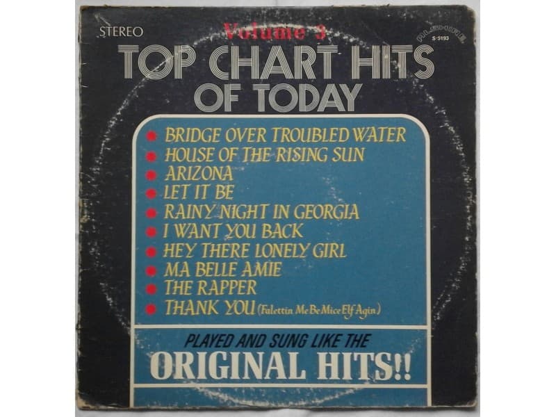Unknown Artist ‎– Top Chart Hits Of Today Vol. 3 — —