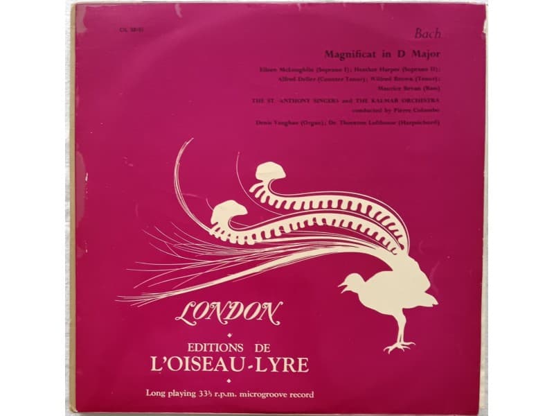 BACH — MAGNIFICAT IN D MAJOR ( U.K. Press )