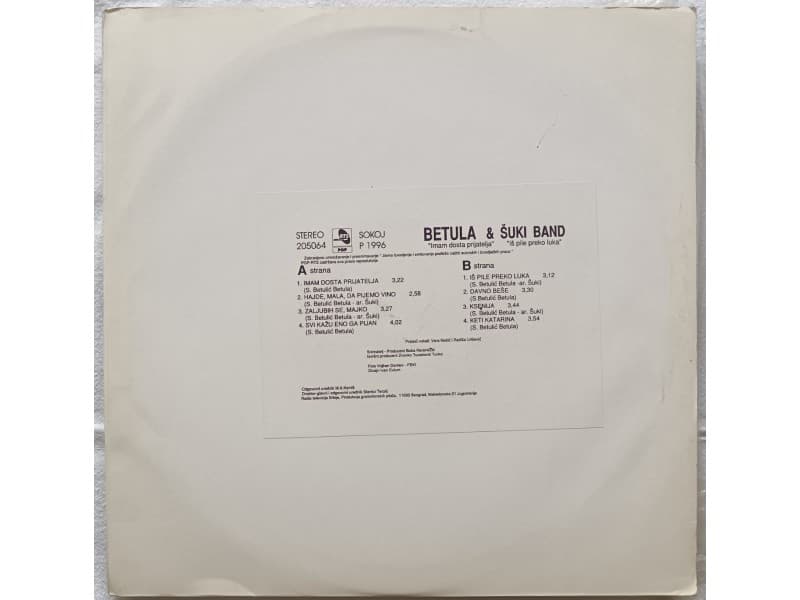 BETULA & SUKI BAND — IMAM DOSTA PRIJATELJA