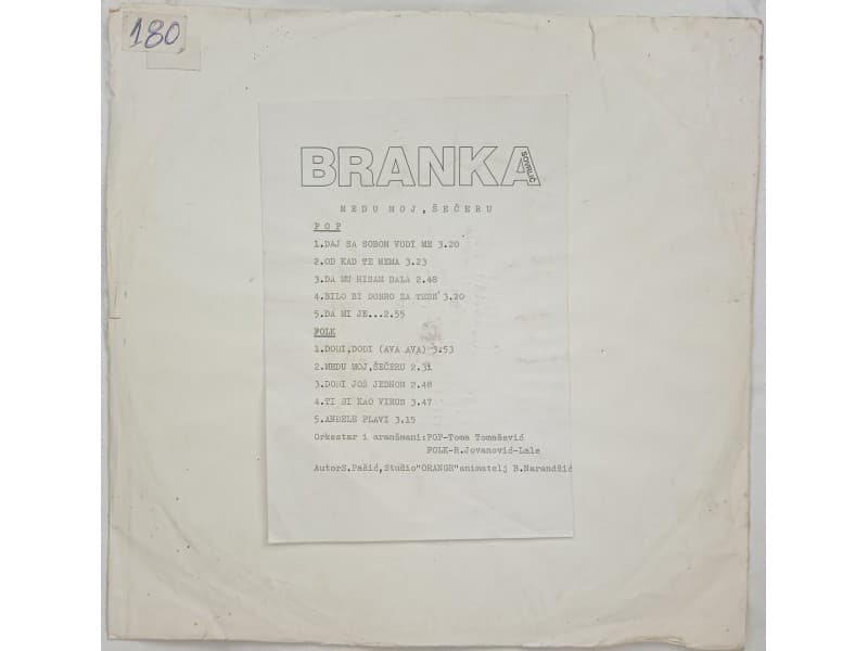 BRANKA SOVRLIC — MEDU MOJ, SECERU