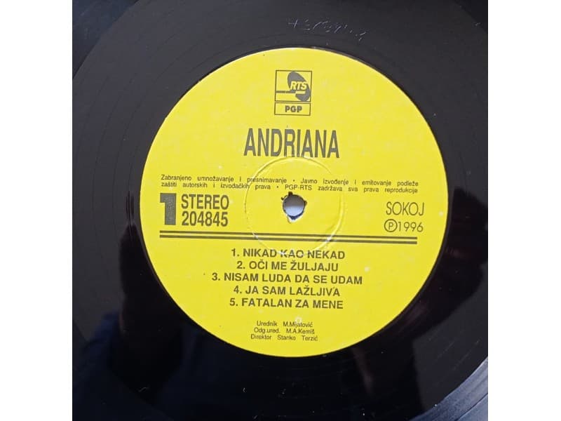 ANDRIJANA JOVANOVIC — ANDRIANA (Promo Ploca)